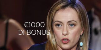 1000 euro di bonus