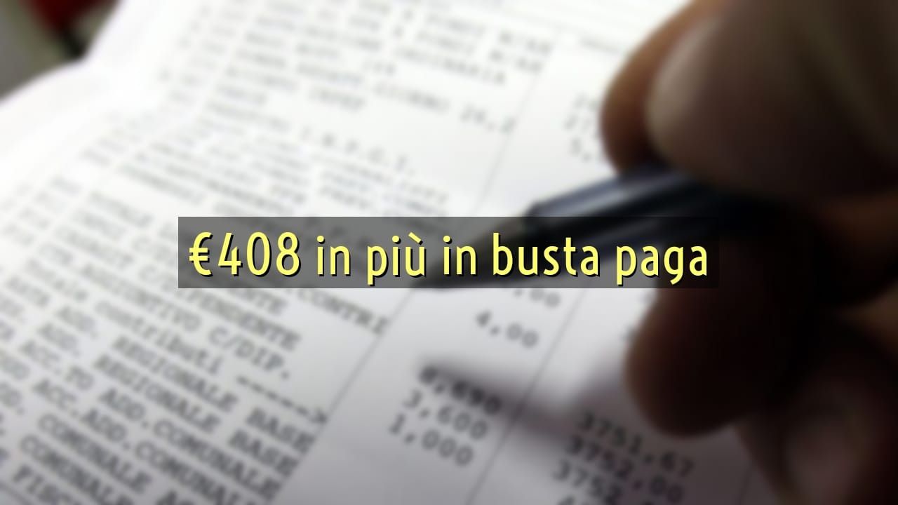 408 euro busta paga