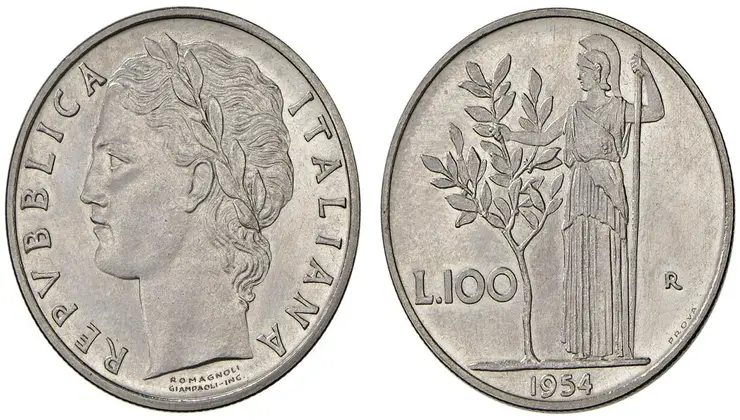 100 liras Minerva