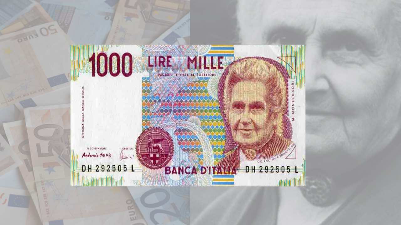 1000 lire di Maria Montessori