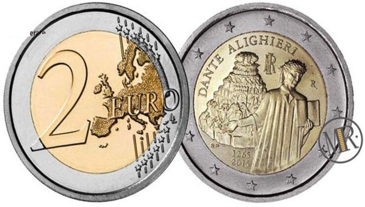 2 euro commemorative Dante Alighieri