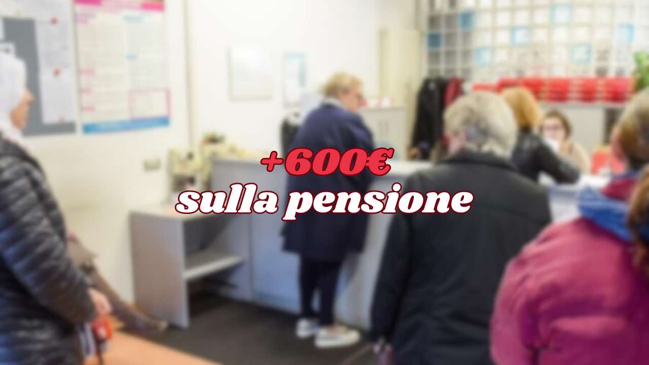 600 euro sulla pensione