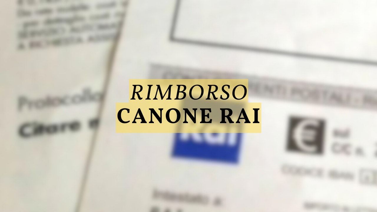 Canone RAI rimborso