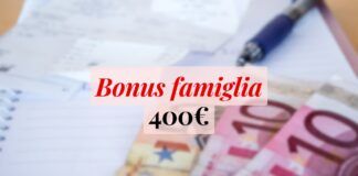 Bonus famiglia di 400€