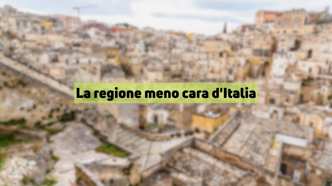 Regione meno cara d'Italia