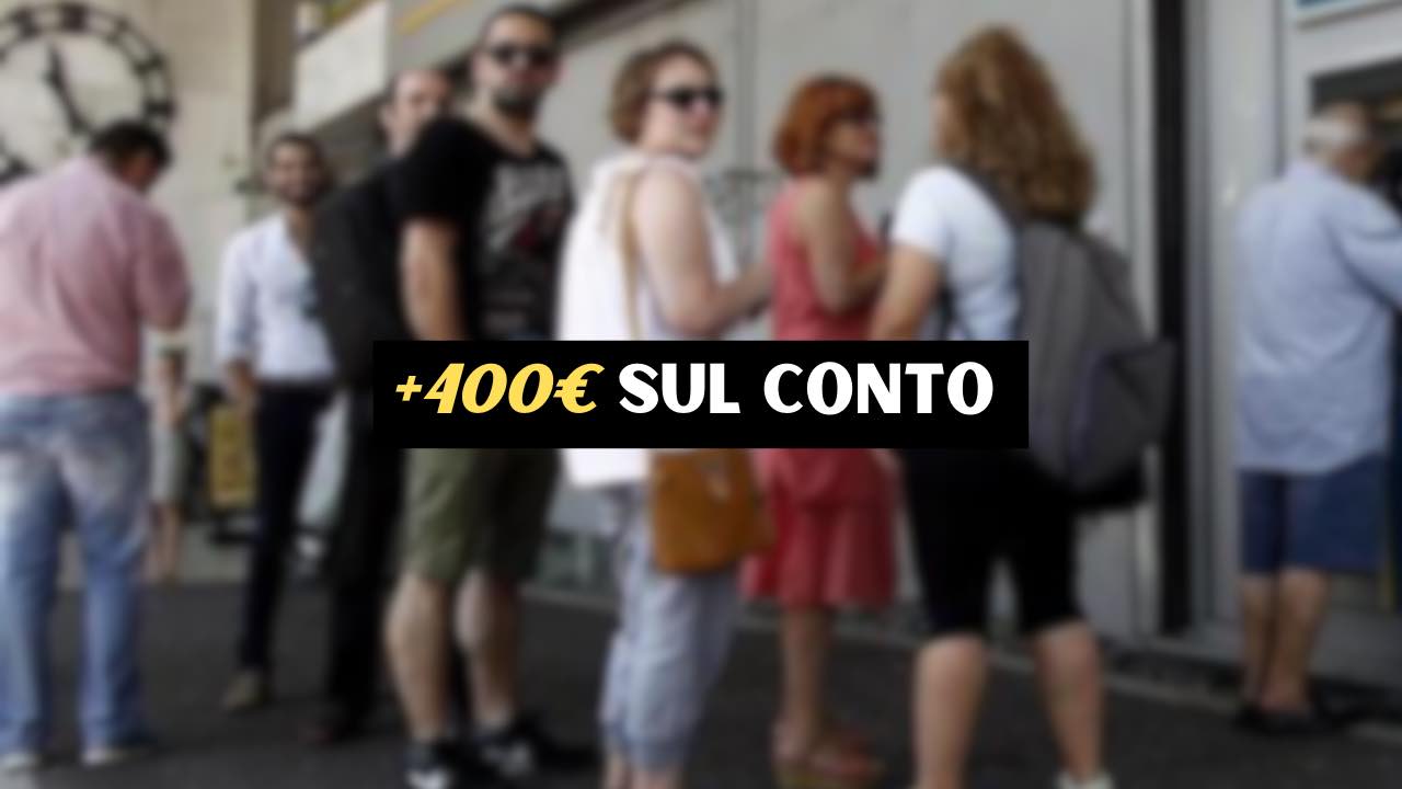 400 euro sul conto