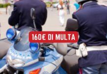 160 euro di multa