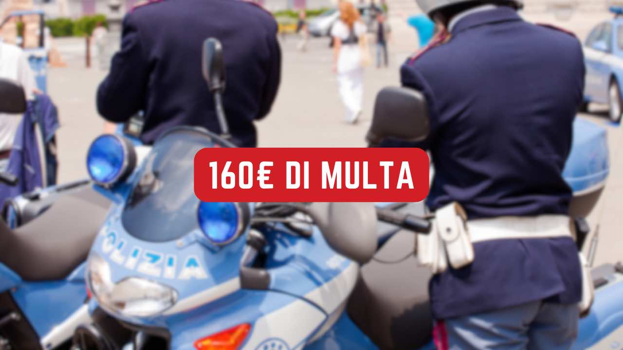 160 euro di multa