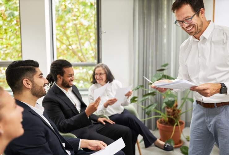 Candidati durante un colloquio