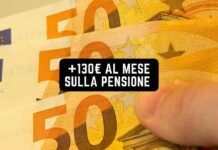 130 euro sulla pensione