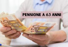 Pensione a 63 anni
