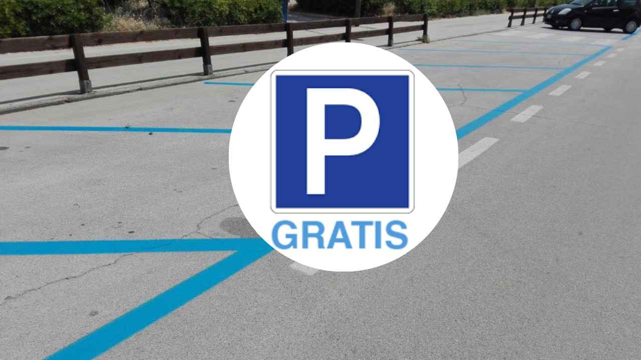 Parcheggio gratis nelle strisce blu